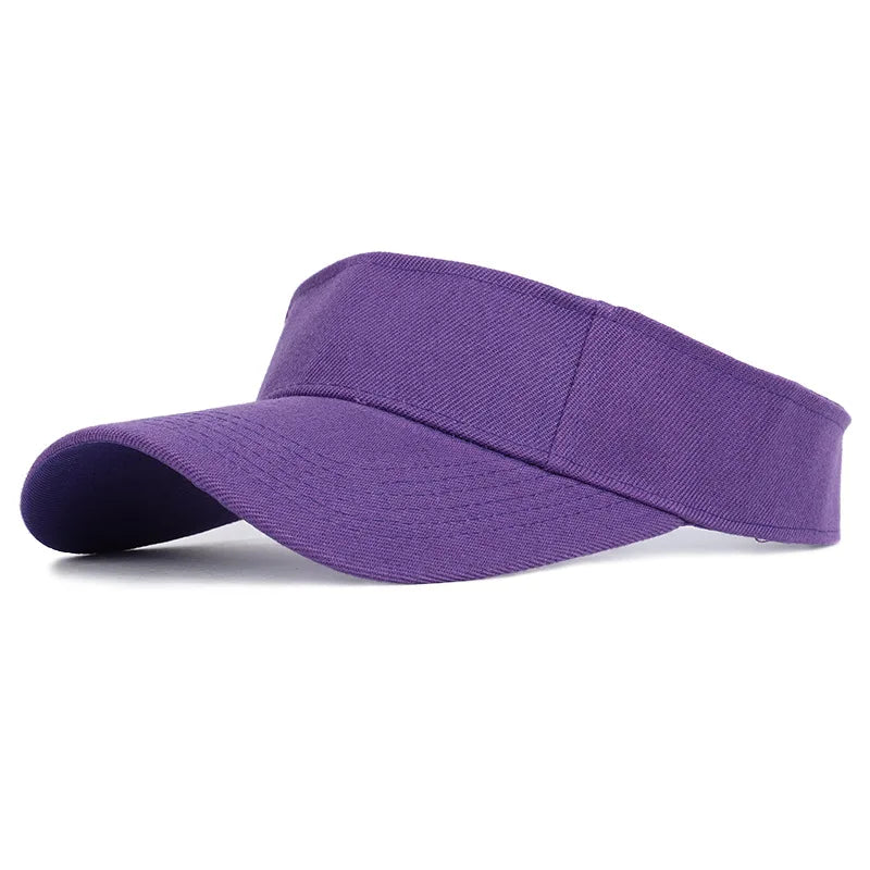 Summer Sun Hats Men Women Cotton Adjustable Visor UV Protection Top Empty Solid Sport Tennis Golf Running Sunscreen Baseball Cap