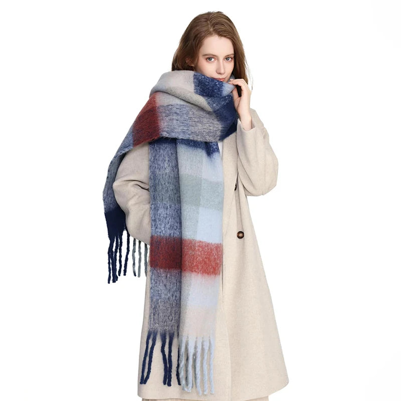 Luxury Cashmere-Feel Winter Scarf – Soft, Warm & Elegant Shawl Wrap with Tassels for Women!