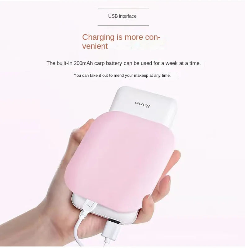 Mini LED Folding Makeup Mirror – Portable Magnifying Compact Mirror for Travel & Beauty