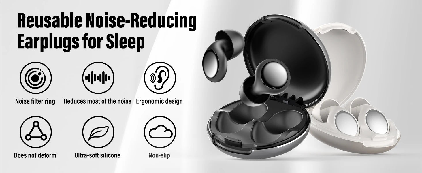 🌙 Quiet Your World – 32dB Reusable Silicone Earplugs for Peaceful Sleep, Enhanced Focus & Everyday Noise Relief! 📚✨