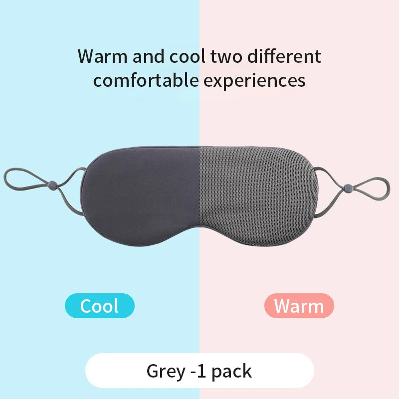 Sleeping Eye Mask Korean Style Ice Silk Warm And Cool Dual Use Adjustable Travel Light Blocking Breathable Eye Mask