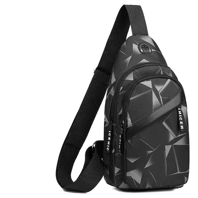 Oxford Cloth Casual Crossbody Bag – Unisex Sports Travel Outdoor Backpack, Lightweight Lovers Chest Shoulder Bag