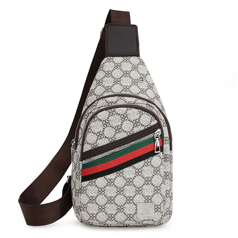 Men's Multifunctional Crossbody Bag – Casual Shoulder Chest Bag with Earphone Hole