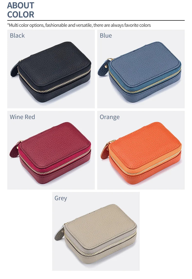 Luxury Mini Lipstick Case with Mirror – Elegant Travel Makeup Bag & Multi-Use Organizer