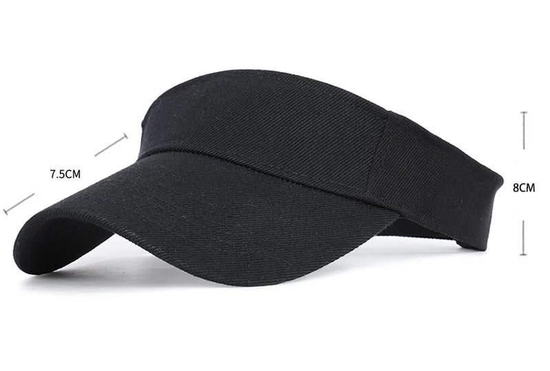 Summer Sun Hats Men Women Cotton Adjustable Visor UV Protection Top Empty Solid Sport Tennis Golf Running Sunscreen Baseball Cap
