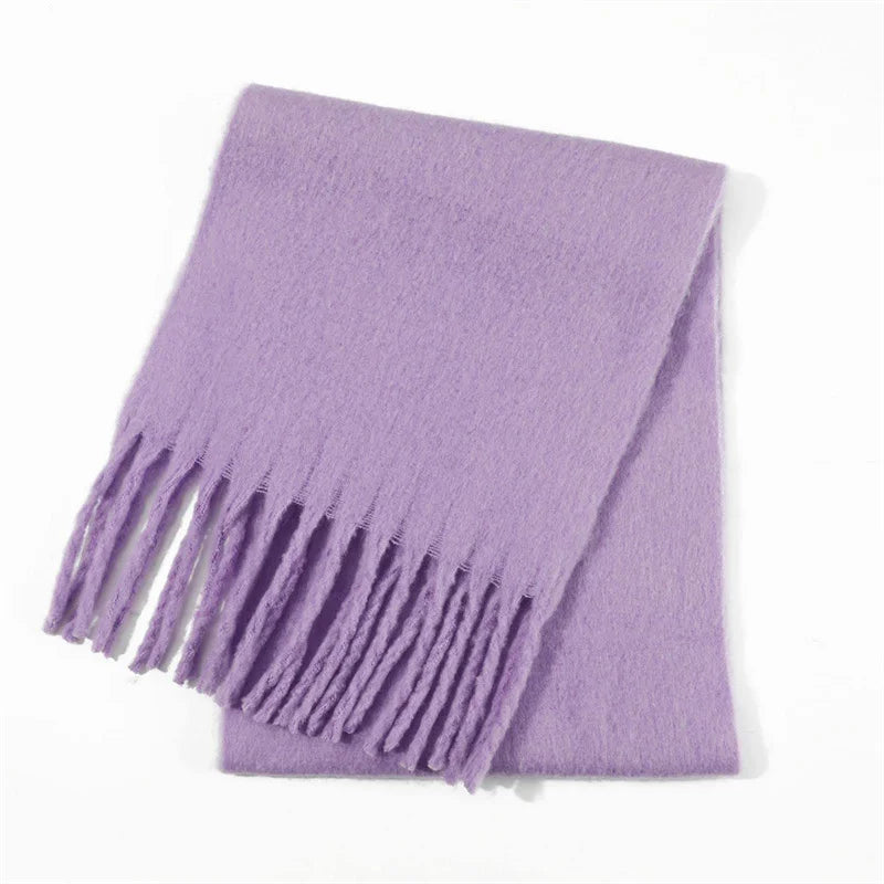 Luxury Cashmere-Feel Winter Scarf – Soft, Warm & Elegant Shawl Wrap with Tassels for Women!