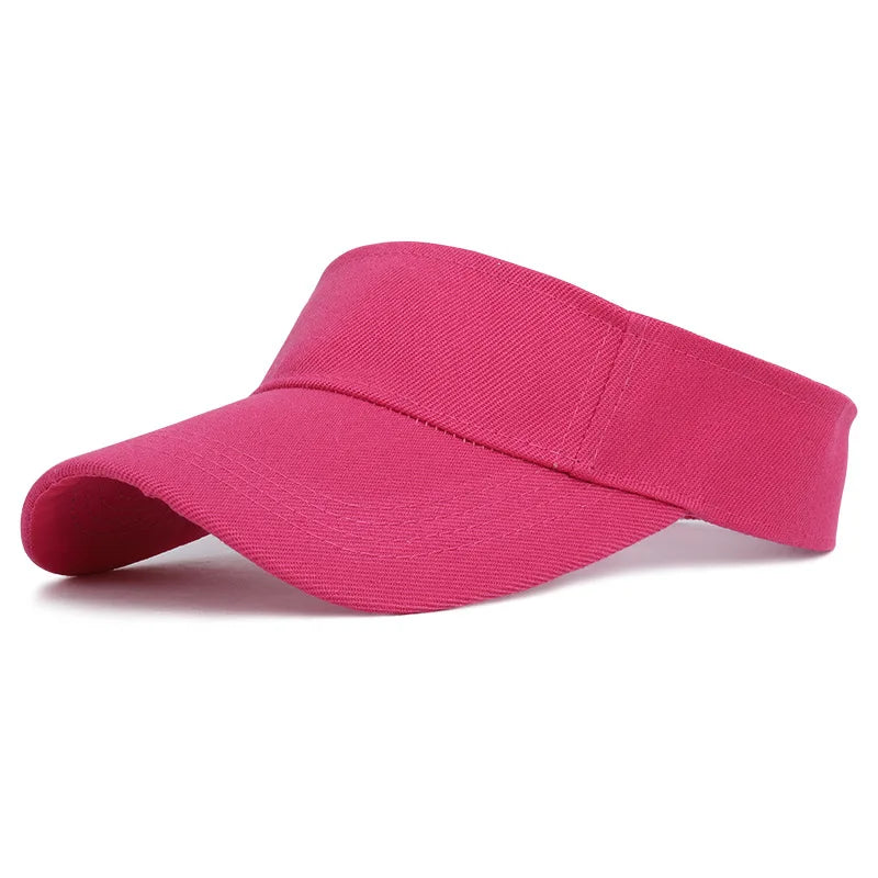 Summer Sun Hats Men Women Cotton Adjustable Visor UV Protection Top Empty Solid Sport Tennis Golf Running Sunscreen Baseball Cap