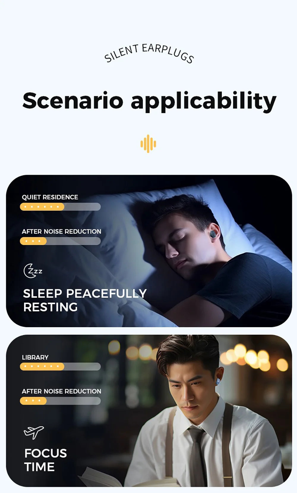 🌙 Sleep Deeper, Focus Better – Ultra-Soft Reusable Silicone Earplugs for Noise Reduction & Comfort! 🎧✨
