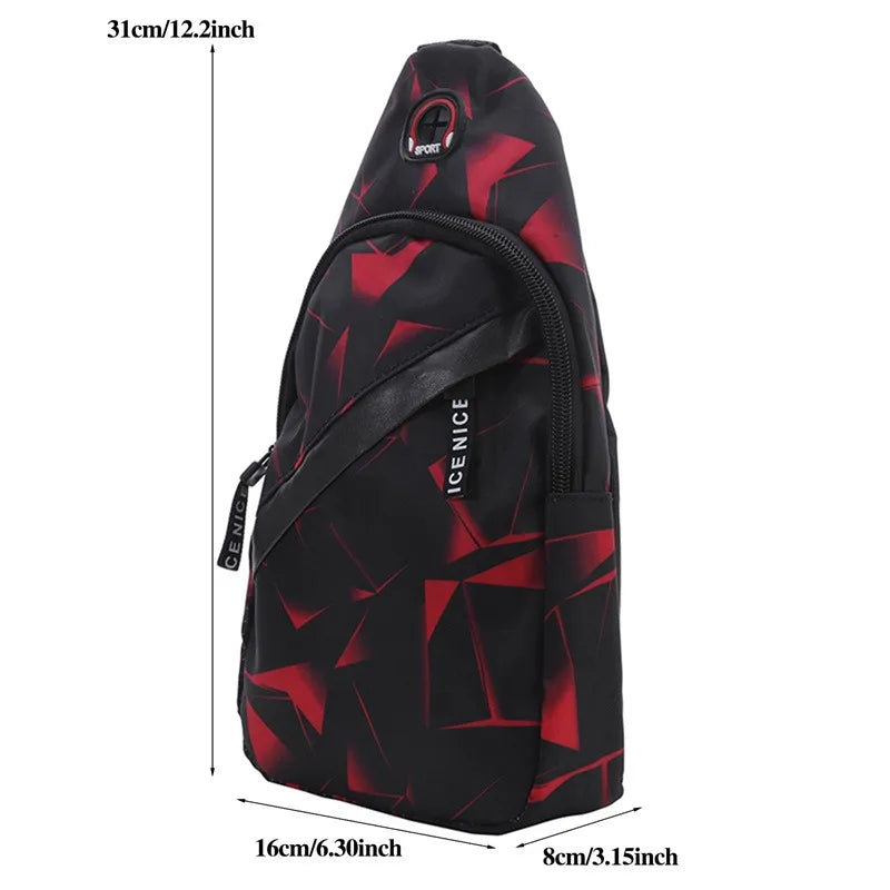 Oxford Cloth Casual Crossbody Bag – Unisex Sports Travel Outdoor Backpack, Lightweight Lovers Chest Shoulder Bag