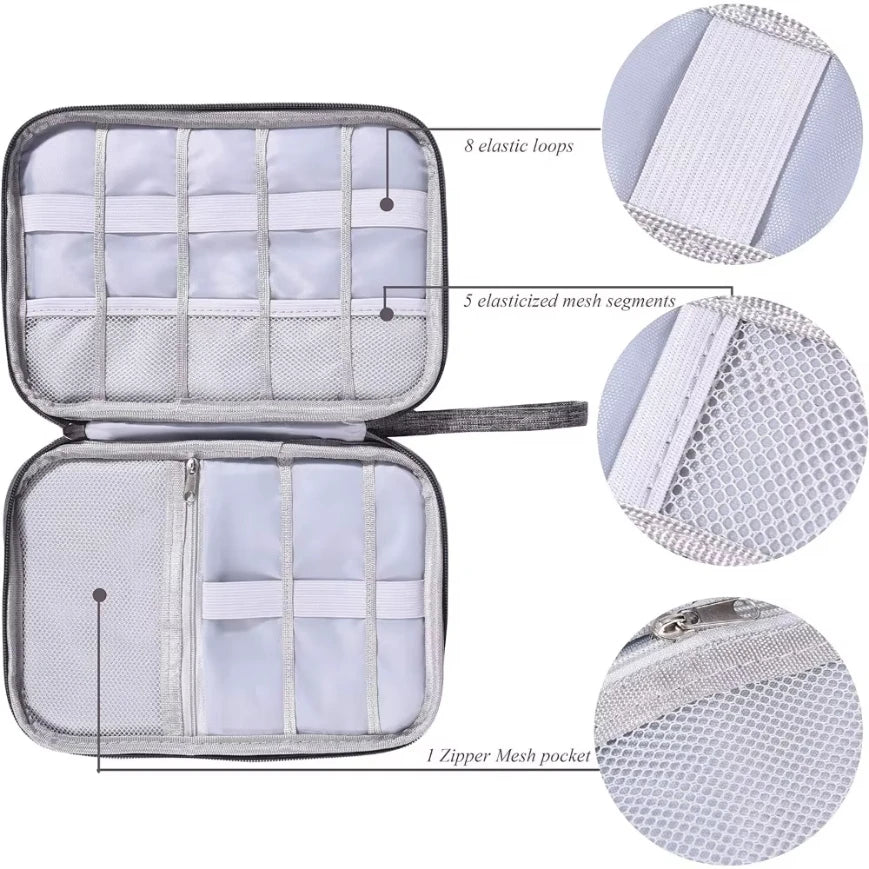 Waterproof Electronics Organizer Bag – Travel Cable & Accessories Storage Pouch