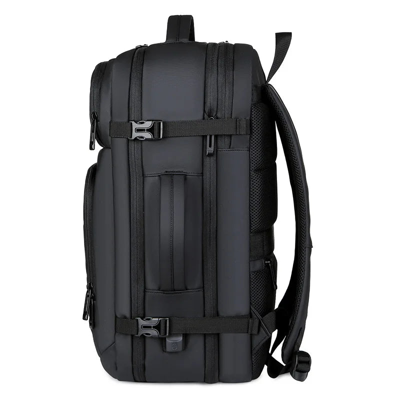 Expandable 17-inch Men’s Laptop Backpack – Waterproof Notebook Bag with USB, Schoolbag, Sports Travel Backpack for Men