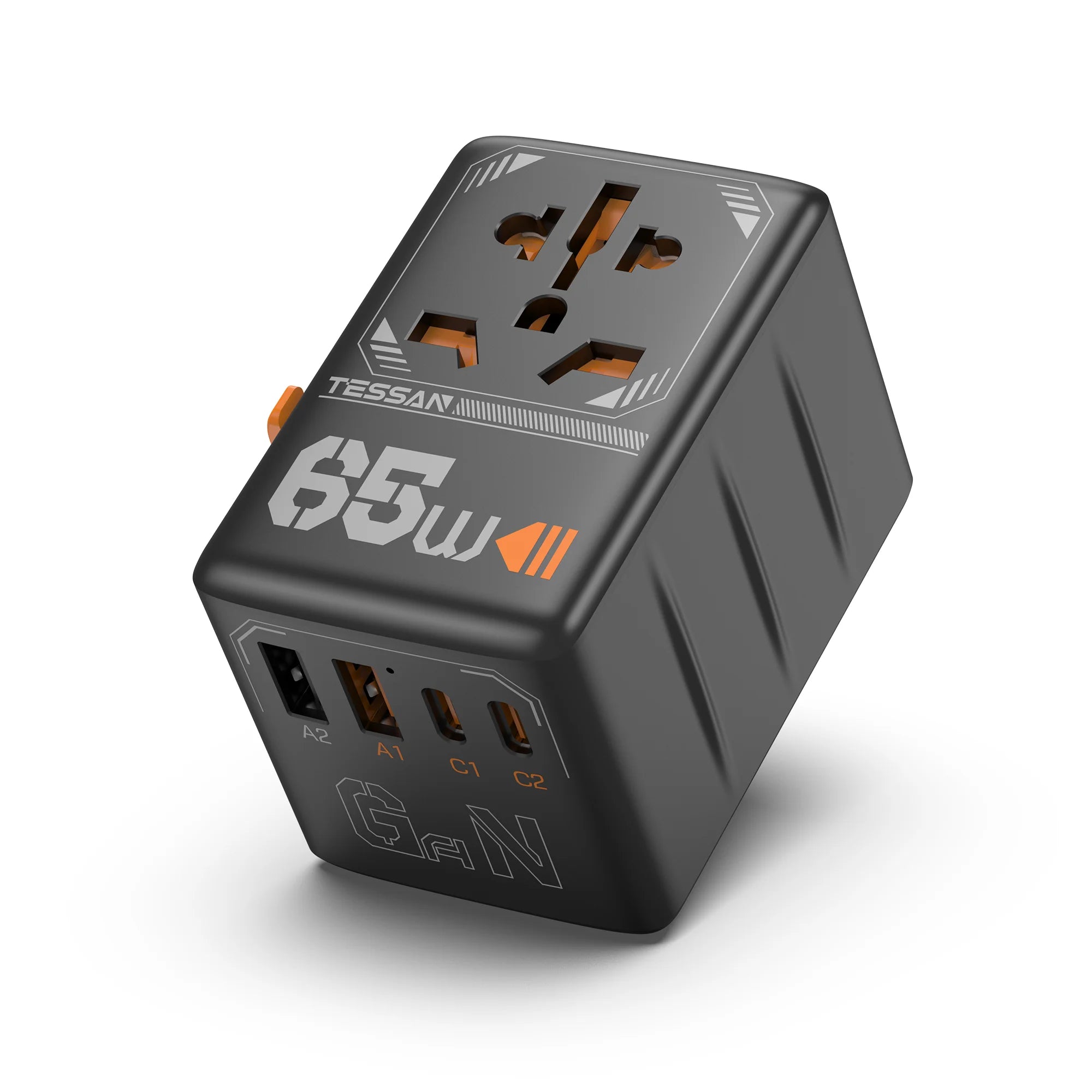 TESSAN 100W GaN Universal Travel Adapter – Fast Charging USB & Type-C Power Adapter for EU/UK/US/AU!