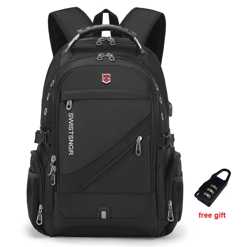 2025 Waterproof Laptop Backpack – 17/20 Inch Oxford Travel Rucksack for Men & Women, School Bag with Modern Design