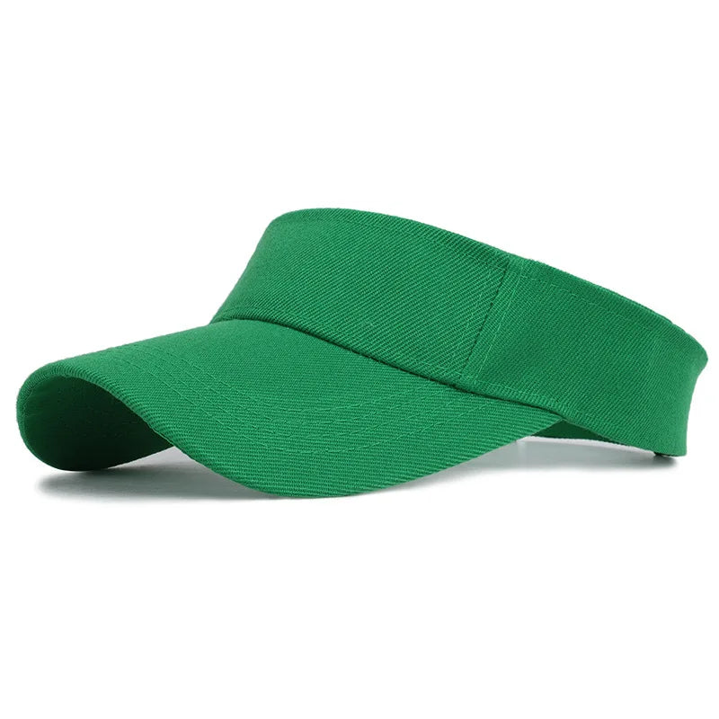 Summer Sun Hats Men Women Cotton Adjustable Visor UV Protection Top Empty Solid Sport Tennis Golf Running Sunscreen Baseball Cap