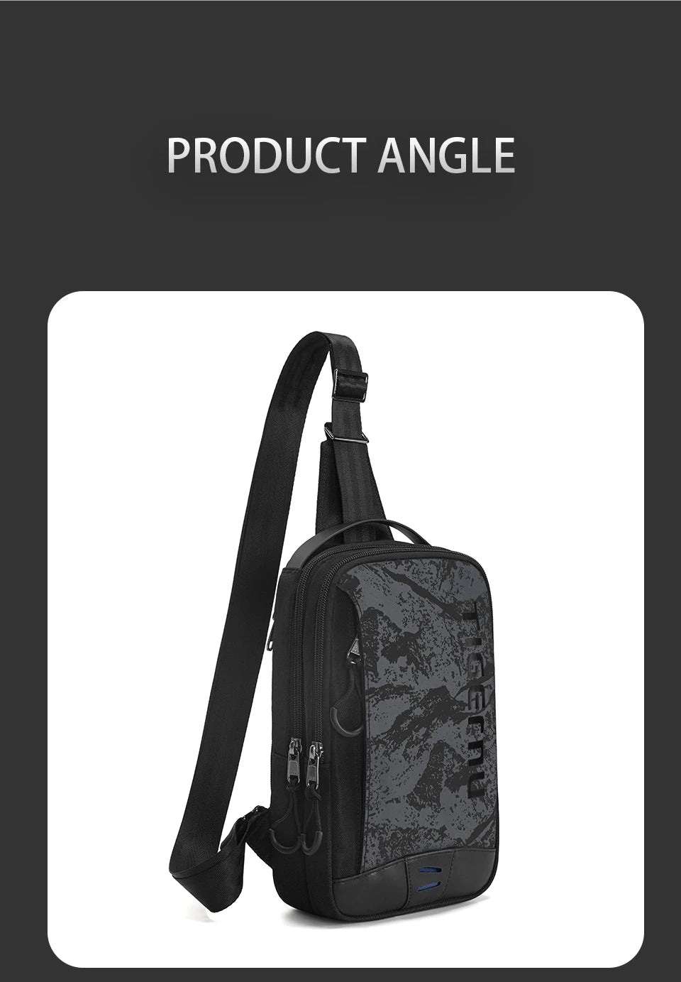 Men's Cool Style Chest Bag – Lightweight Crossbody Shoulder Bag with Lifetime Warranty