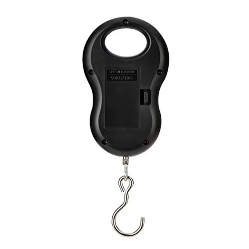 50KG/10g Digital Hanging Scale – LCD Backlit Pocket Scale for Luggage & Fishing