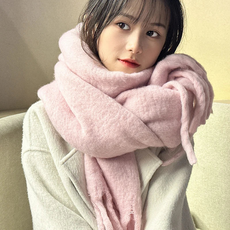 Luxury Cashmere-Feel Winter Scarf – Soft, Warm & Stylish Shawl Wrap with Tassels for Women!