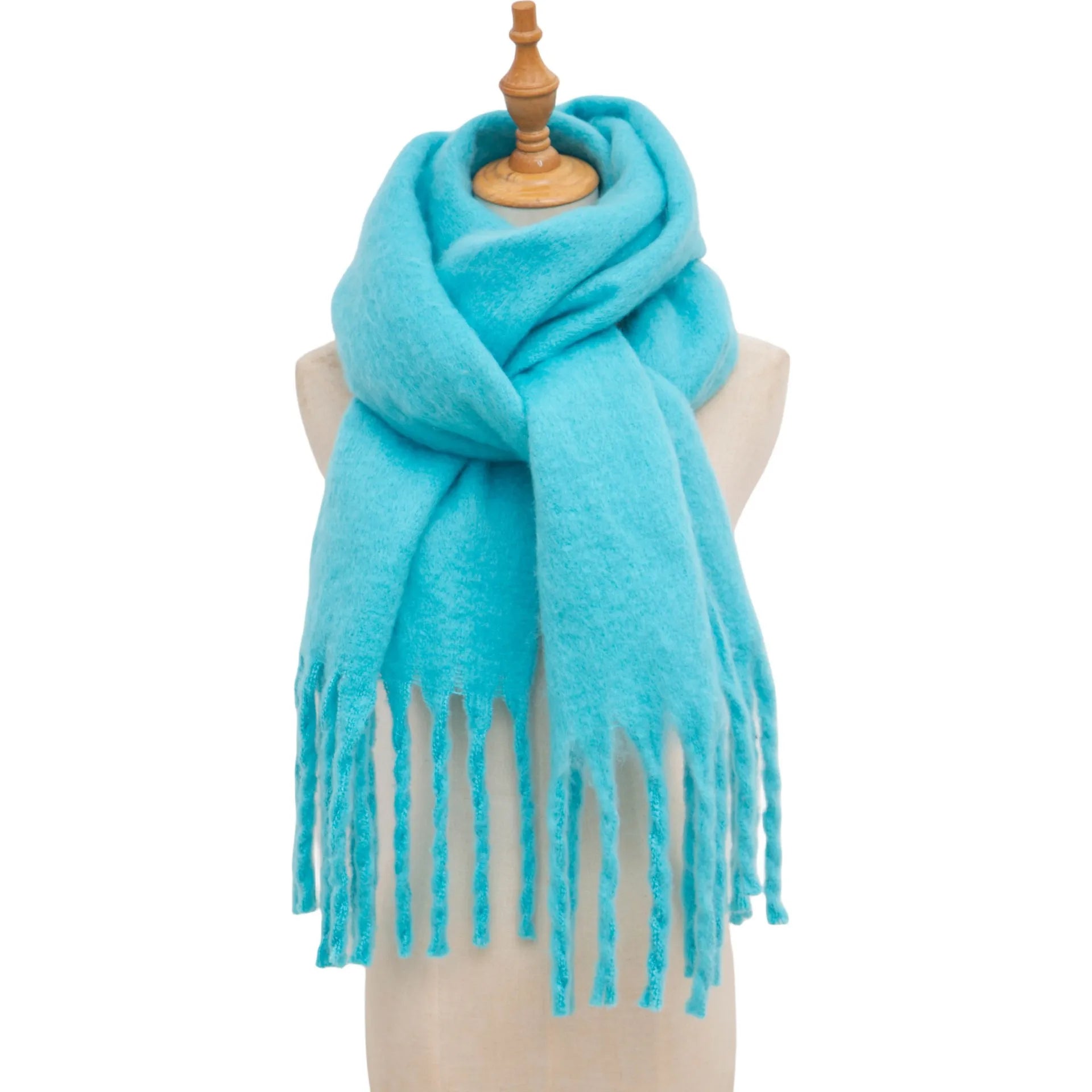 Luxury Cashmere-Feel Winter Scarf – Soft, Warm & Elegant Shawl Wrap with Tassels for Women!