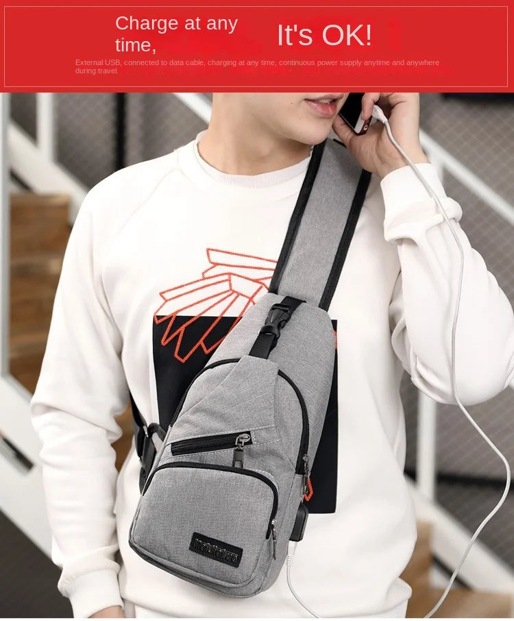 Fashion Casual Crossbody Bag Small Men's Shoulder Bag Men Diagonal Backpack Messenger Phone Bag Boy Fanny Chest Pack New