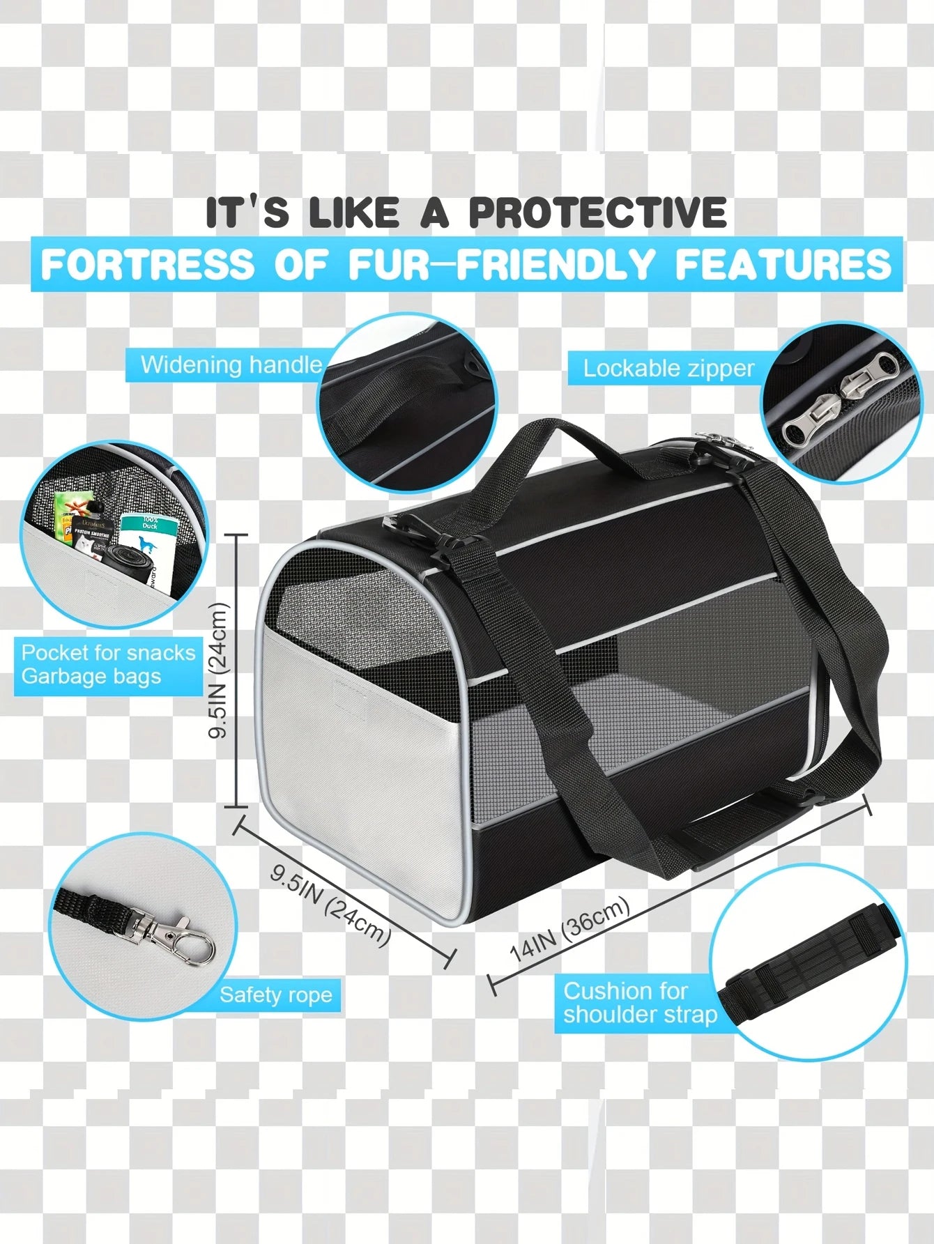 Cat Carriers Dog Carrier Pet Carrier for Small Medium Cats Dogs Puppies up to 16 Lbs, TSA Airline Approved Small Dog Carrier