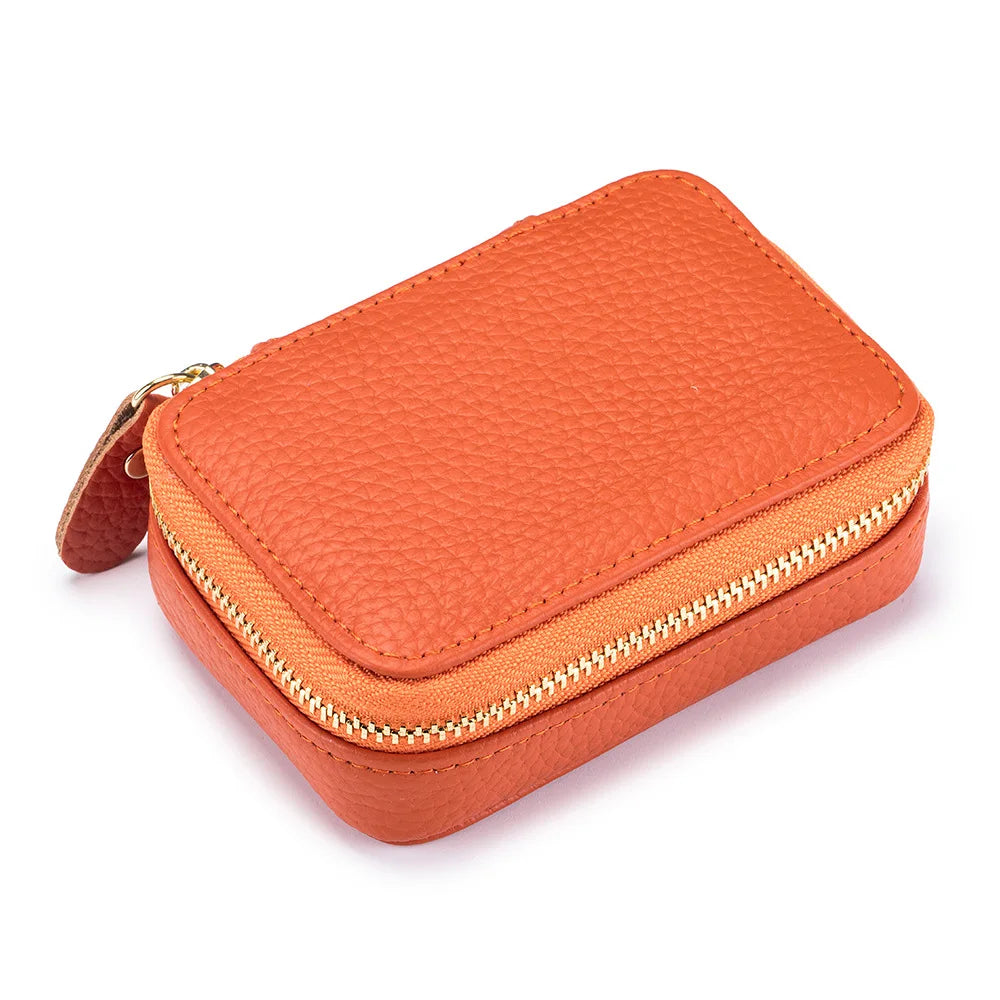 Luxury Mini Lipstick Case with Mirror – Elegant Travel Makeup Bag & Multi-Use Organizer