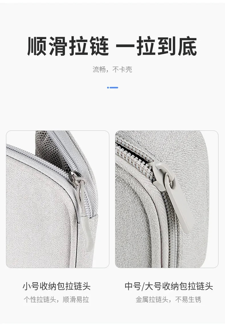 Waterproof Portable Cable Organizer – Digital Storage Bag for Cables, Power Bank & Earphones