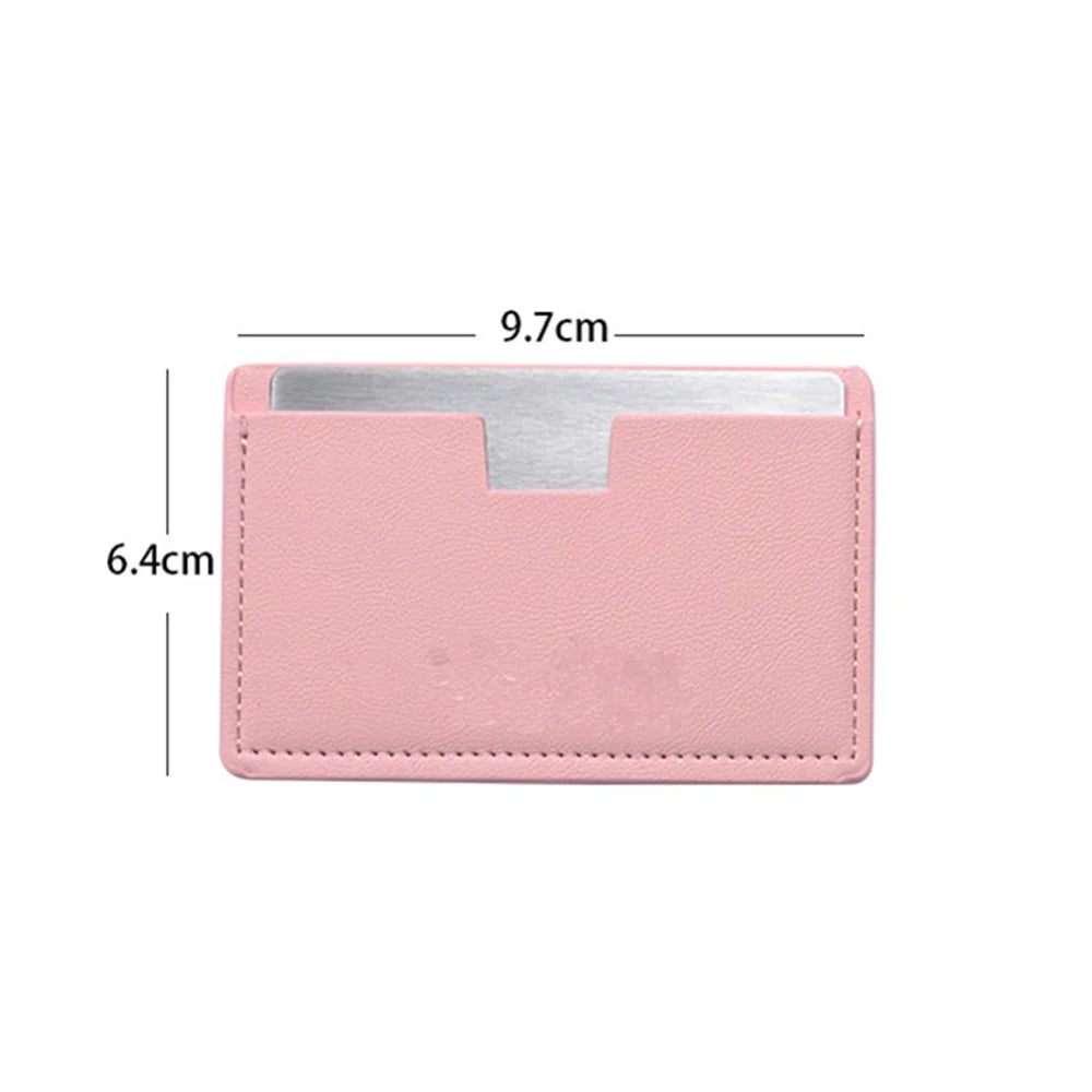 Stainless Steel Mini Card Mirror – Unbreakable, Shatterproof & Portable Pocket Makeup Mirror