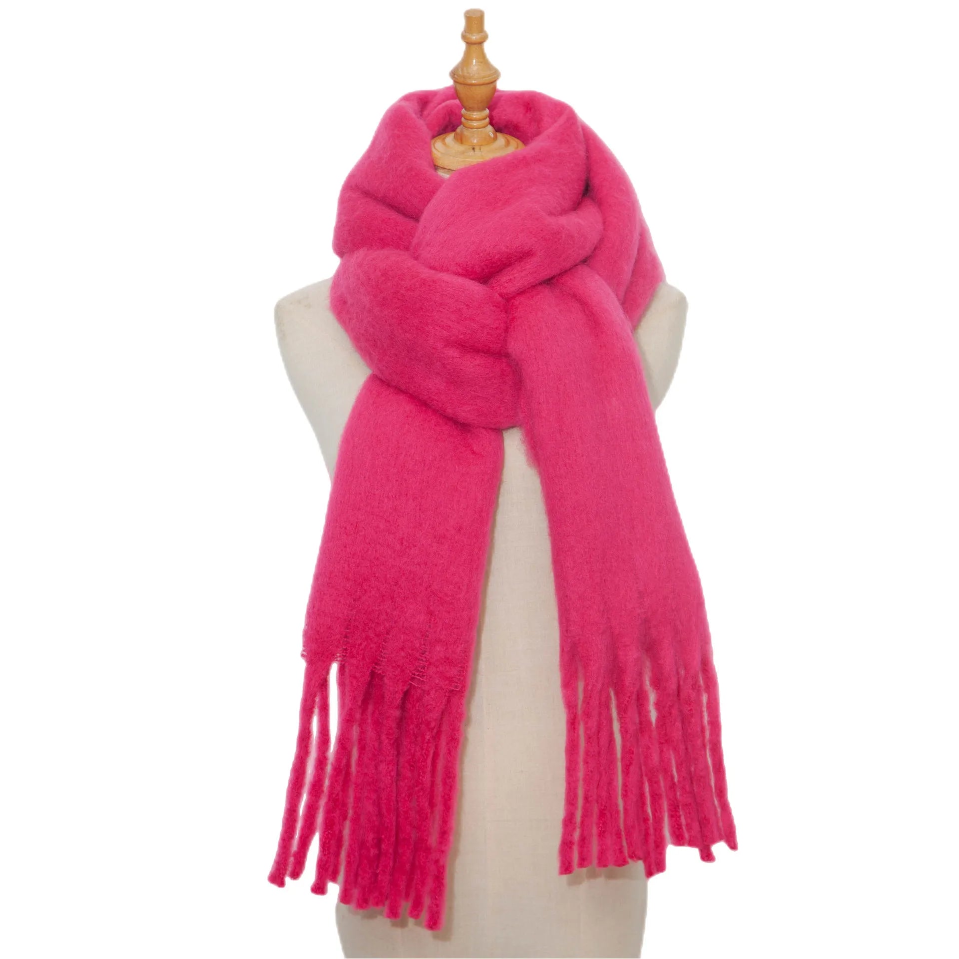 Luxury Cashmere-Feel Winter Scarf – Soft, Warm & Elegant Shawl Wrap with Tassels for Women!