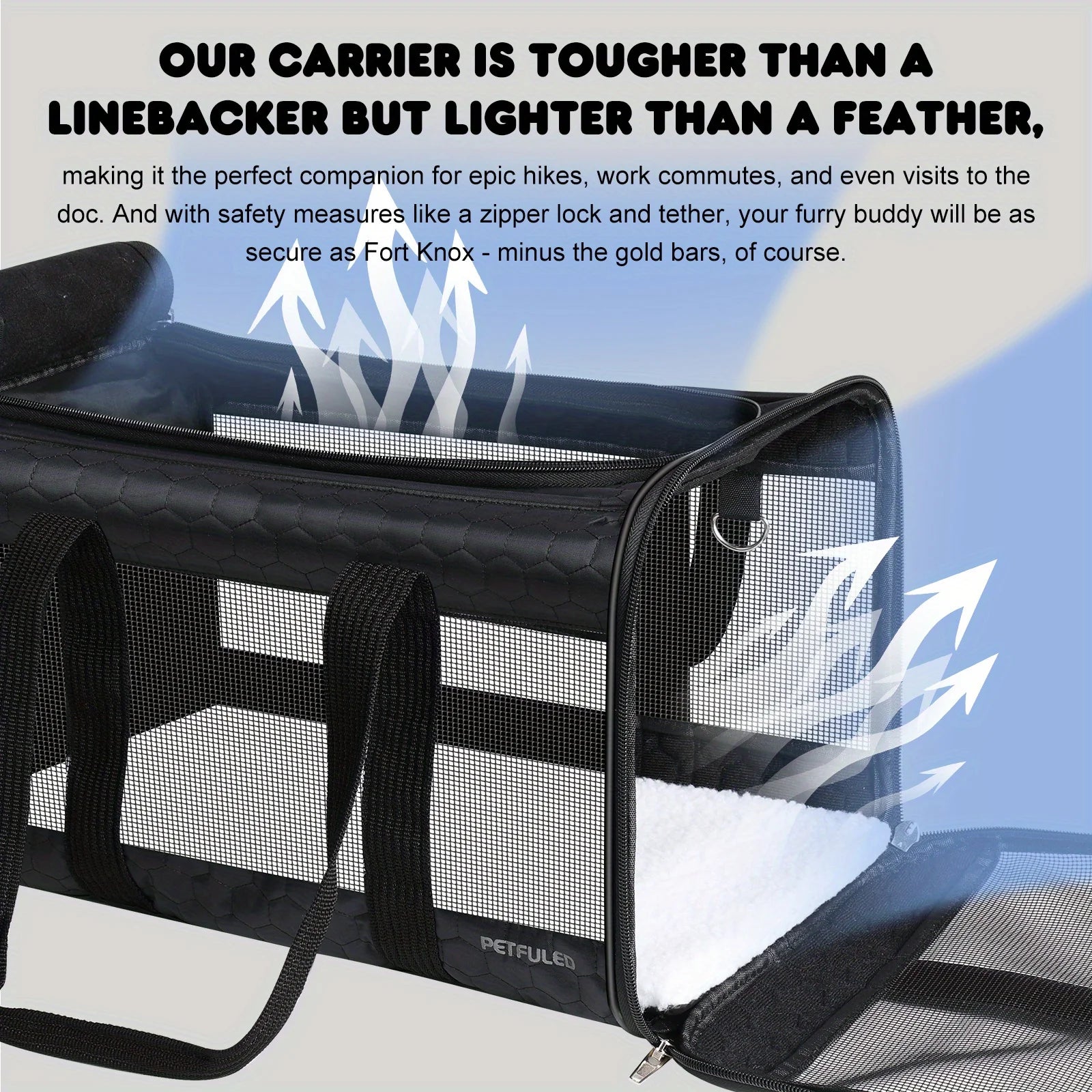 Dog Carrier Pet Carrier for Small Medium Cats Dogs Puppies up to 16 Lbs, TSA Airline Approved Small Dog Carrier Soft Sided
