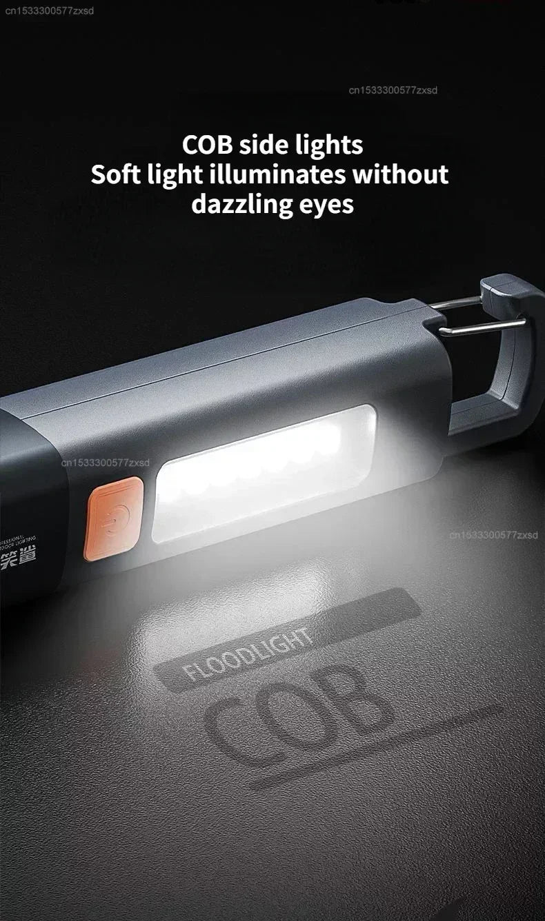 Xiaomi Outdoor Flashlight – Portable Strong Light with Variable Focus, Floodlight Side Lights & Long Range Rechargeable Flashlight