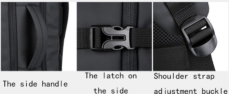 Expandable 17-inch Men’s Laptop Backpack – Waterproof Notebook Bag with USB, Schoolbag, Sports Travel Backpack for Men