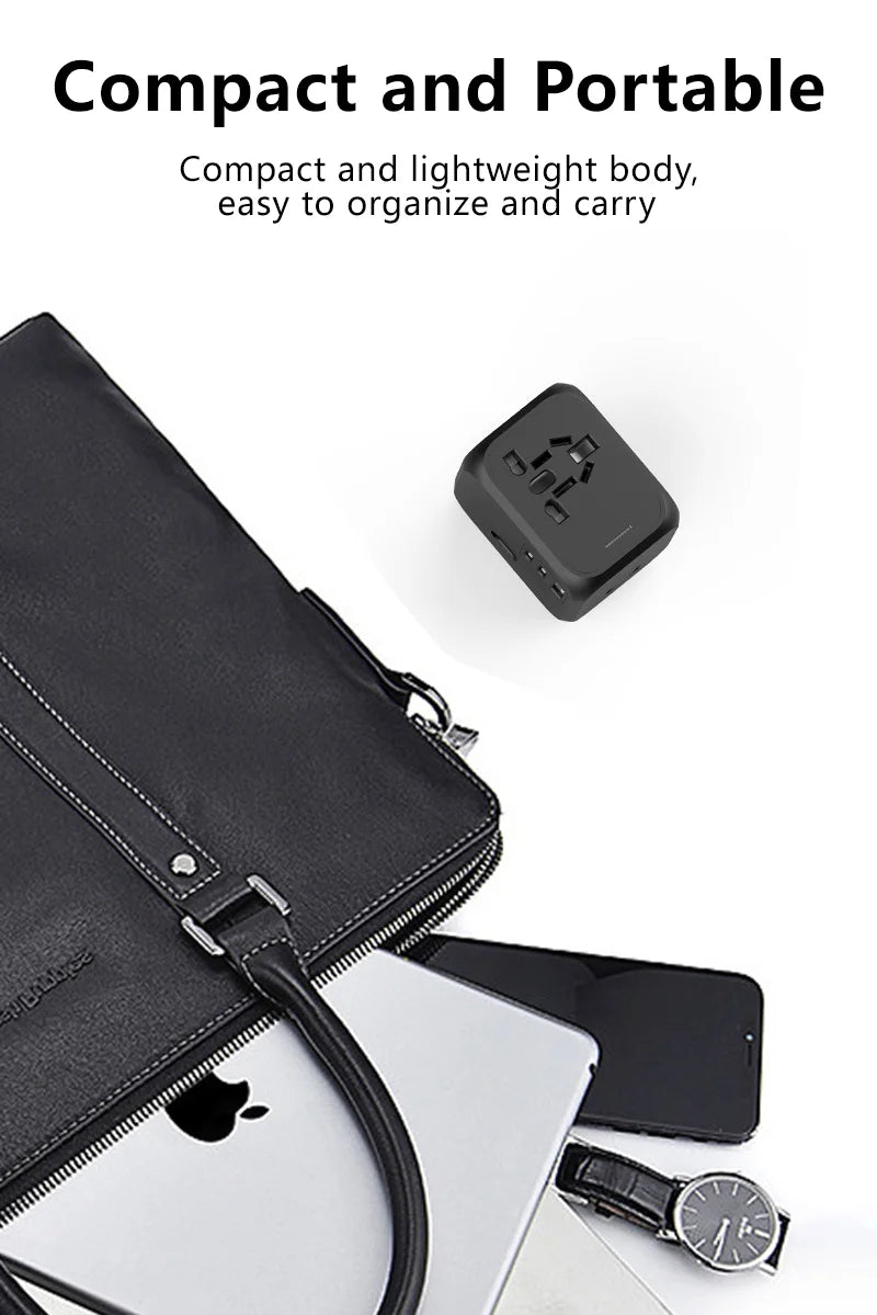 Universal Multi-Function Travel Adapter – All-in-One Plug Converter with 2.4A Fast Charging!
