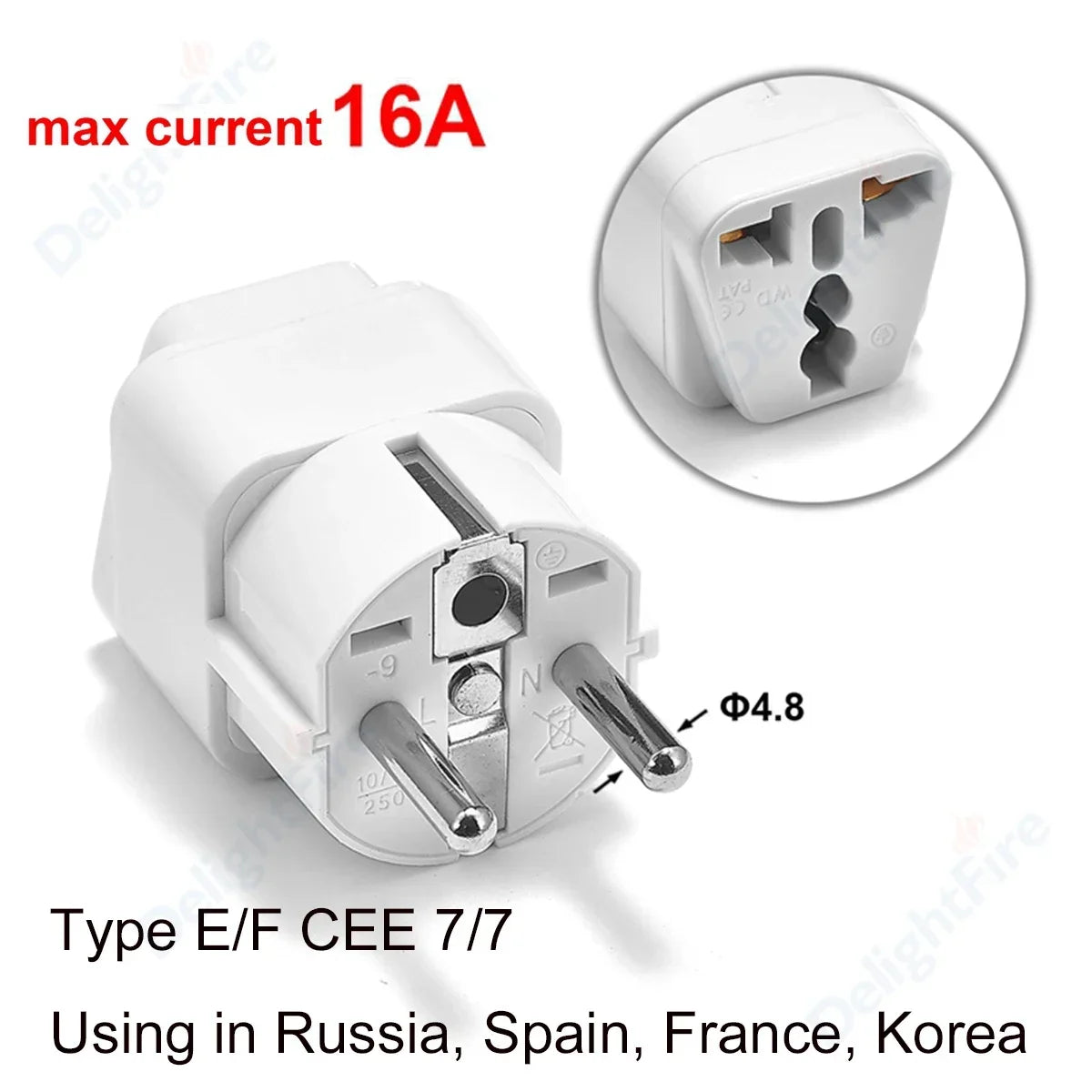 Universal Travel Plug Adapter – UK/EU/KR/US/AU/Brazil/French to Worldwide Power Socket Converter