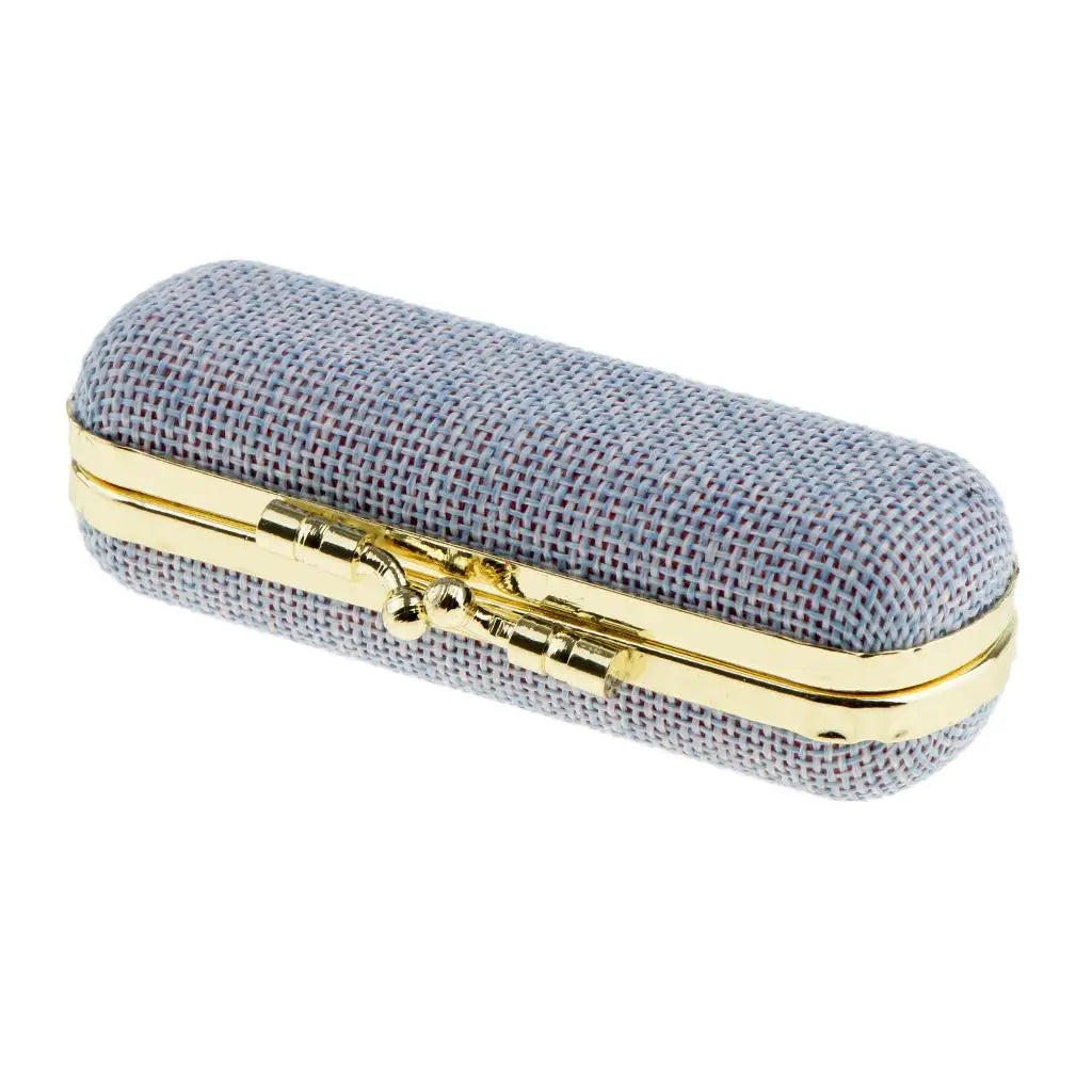 Soft Linen Lipstick Case with Mirror – Elegant Travel-Friendly Makeup Holder
