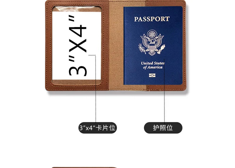1PCS PU Leather Passport Holder Case – New Women & Men Passport Cover, Wallet, Travel Bank Card Document Bag