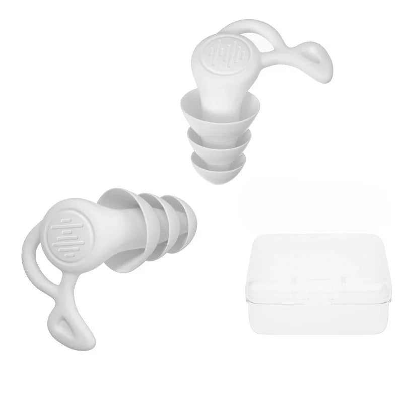 🌊 Ultimate Noise Protection – 3-Layer Waterproof Silicone Earplugs for Sleeping, Swimming & Surfing! 🌙✨