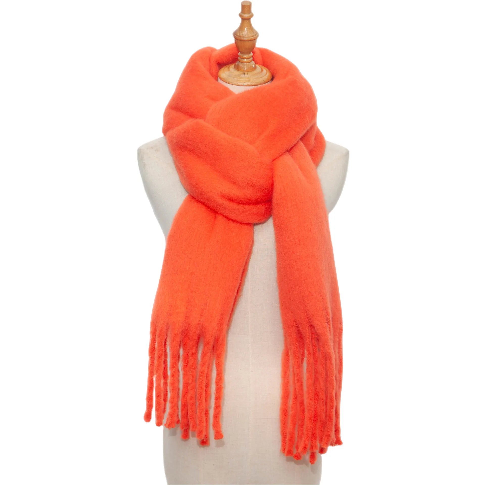 Luxury Cashmere-Feel Winter Scarf – Soft, Warm & Elegant Shawl Wrap with Tassels for Women!
