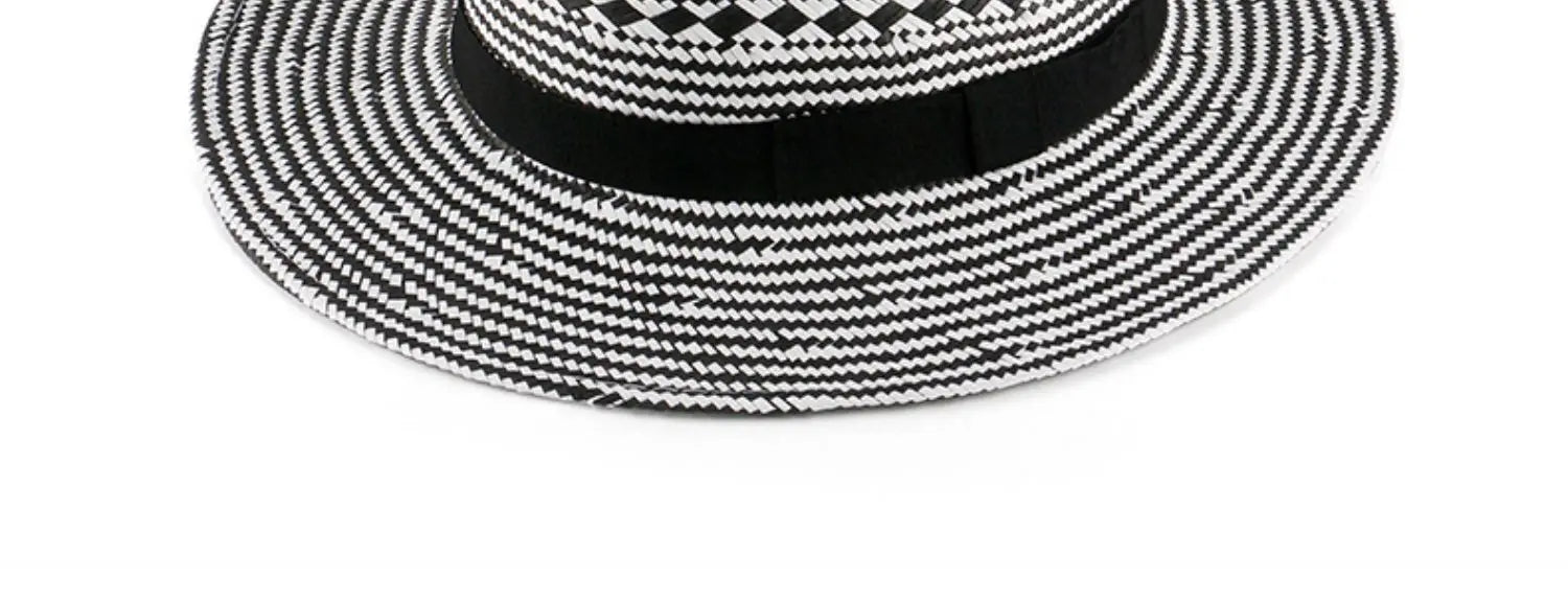 Sombrero Panama Hombre Summer Sun Protection Straw Hat Five Cent Grass Woven Panama Hat For Men Big Head Big Size Gentleman Hats