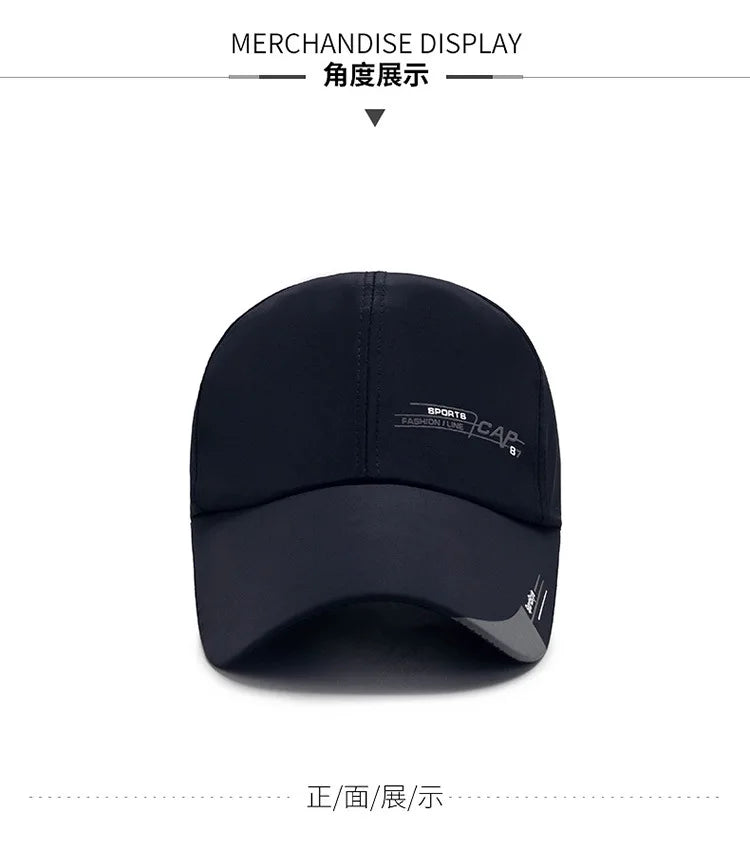 Unisex Adjustable Nylon Baseball Cap – Casual Snapback Sports Hat for Men & Women