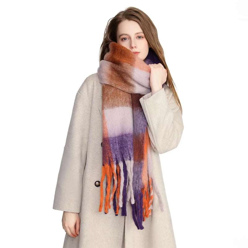 Luxury Cashmere-Feel Winter Scarf – Soft, Warm & Elegant Shawl Wrap with Tassels for Women!