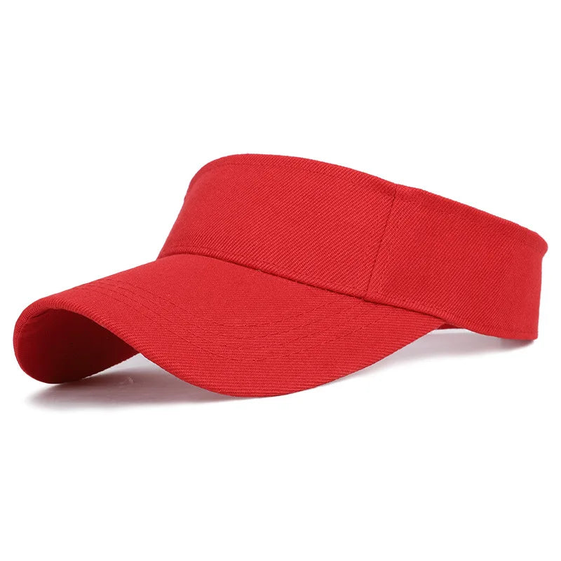 Summer Sun Hats Men Women Cotton Adjustable Visor UV Protection Top Empty Solid Sport Tennis Golf Running Sunscreen Baseball Cap