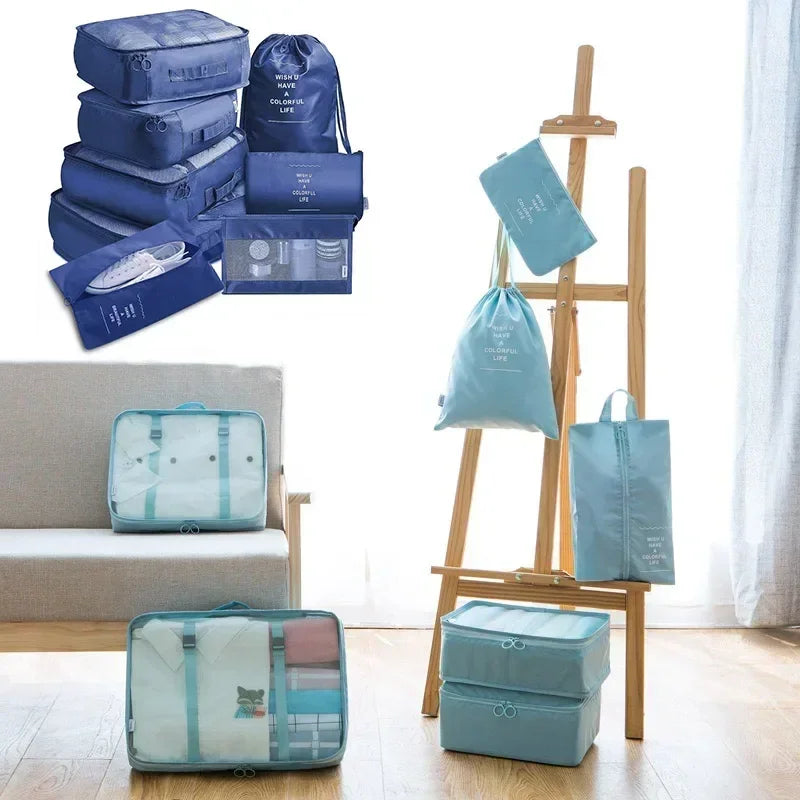 7-Piece Travel Organizer Set – Luggage Packing Cubes & Storage Bags for Clothes, Shoes & Accessories