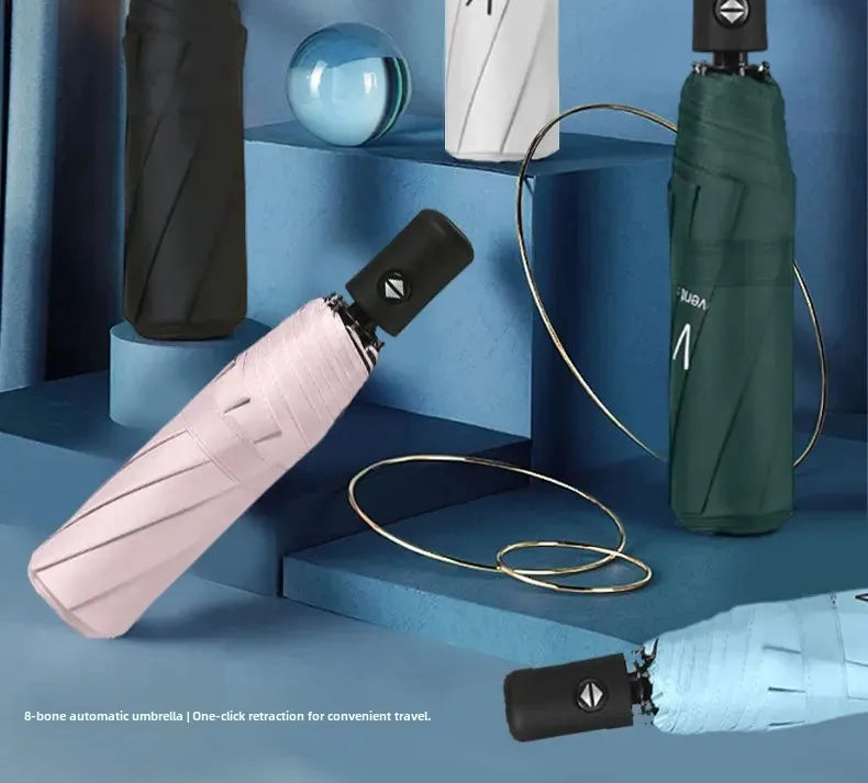 ☀️☔ Automatic UV Protection Umbrella – Three-Fold, Windproof & Customizable for Business & Travel! 🌦️✨