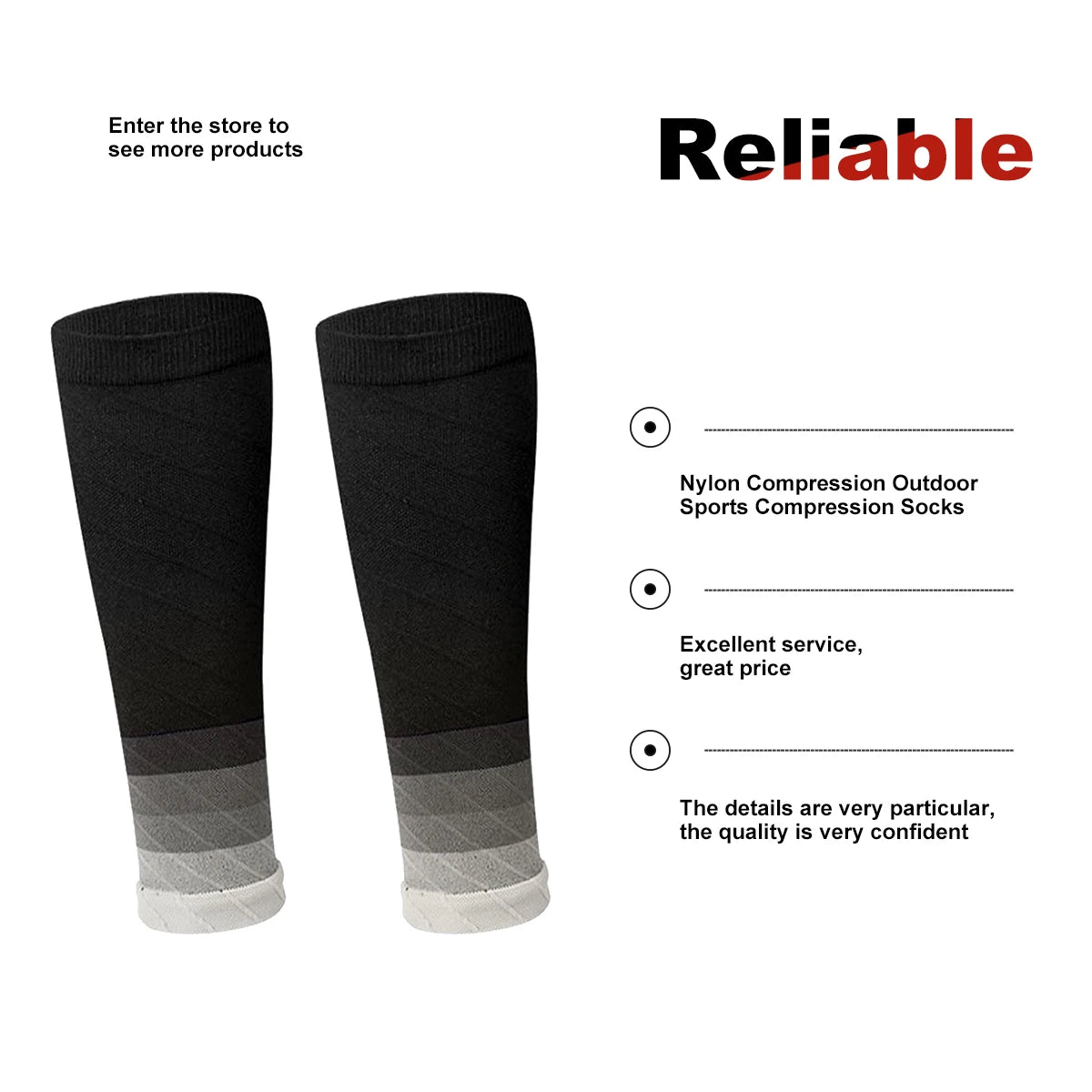 Compression Sports Socks – Calf Support for Running, Cycling & Outdoor Activities