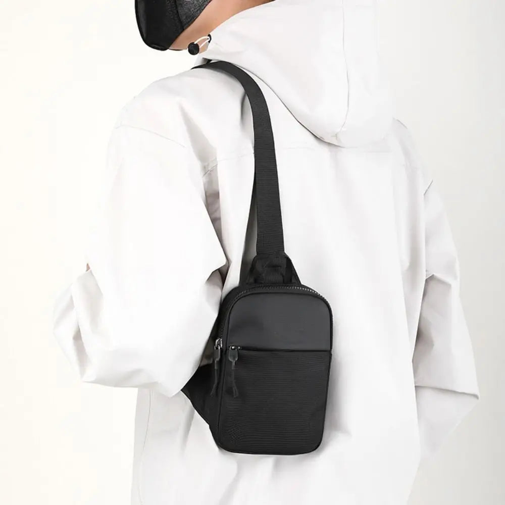 Men's Small Canvas Chest Bag – Stylish Crossbody Sling Bag for Travel & Sports