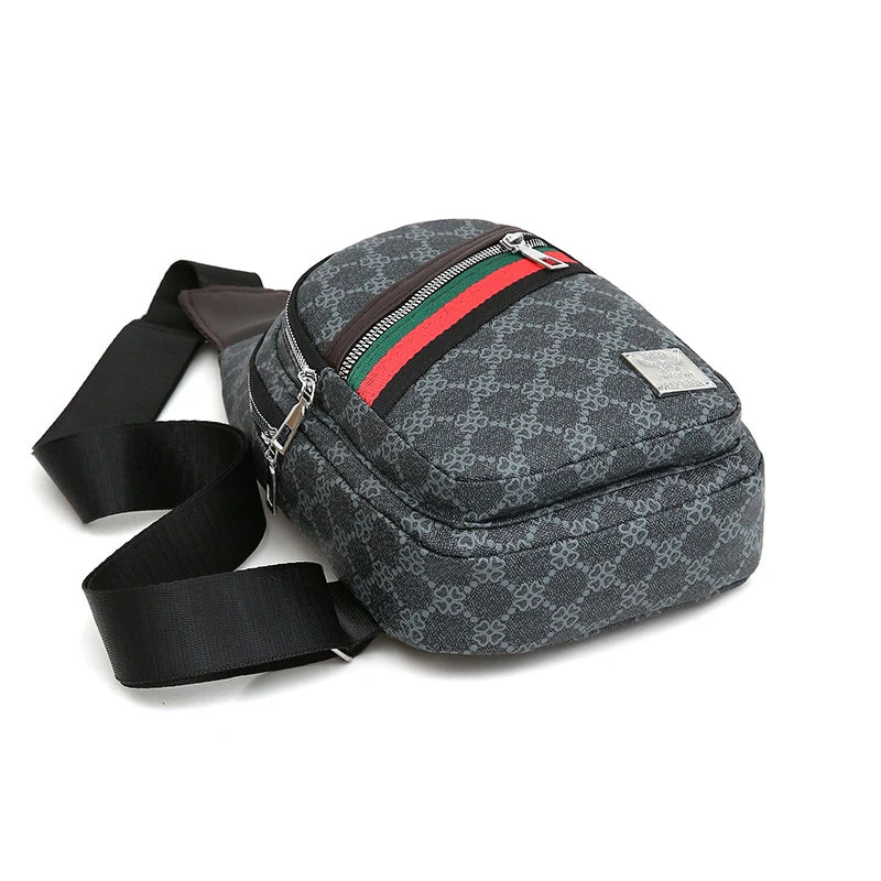 Men's Multifunctional Crossbody Bag – Casual Shoulder Chest Bag with Earphone Hole