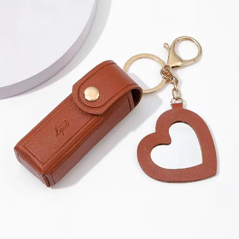 Mini Lipstick Cosmetic Bag with Mirror – Crocodile Pattern PU Travel Makeup Pouch & Organizer
