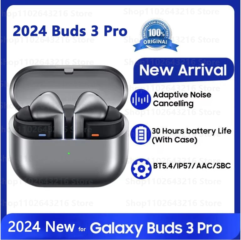 2024 New Buds 3 Pro True Wireless Bluetooth Earphone Headphone HiFi Sound Low Latency Noise Reduction Earbuds for IPhone Android