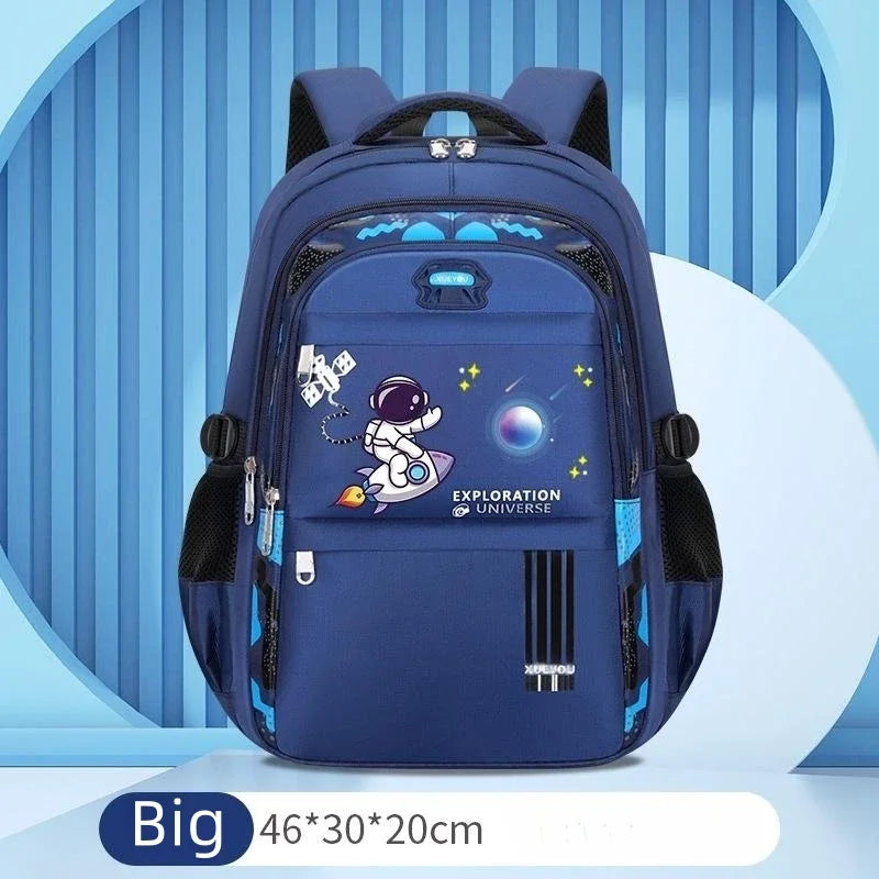 Astronaut-Themed Waterproof School Backpack – Lightweight, Spacious & Spinal Protection Design for Boys!