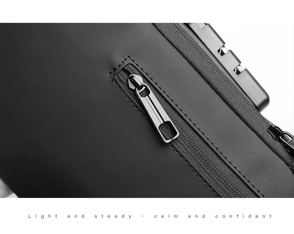 Men's Anti-Theft Chest Bag – USB Charging Crossbody Sling Bag for School, Travel & Daily Use